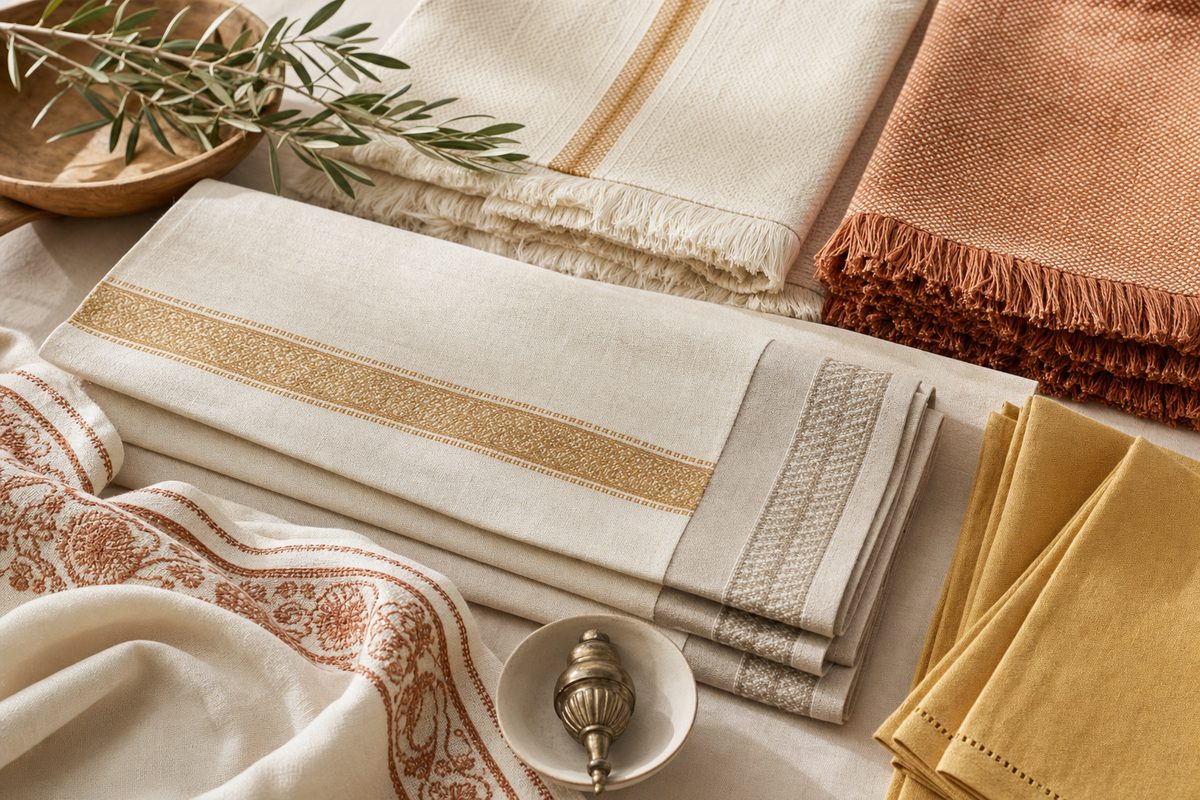 Table runners, napkins and throws